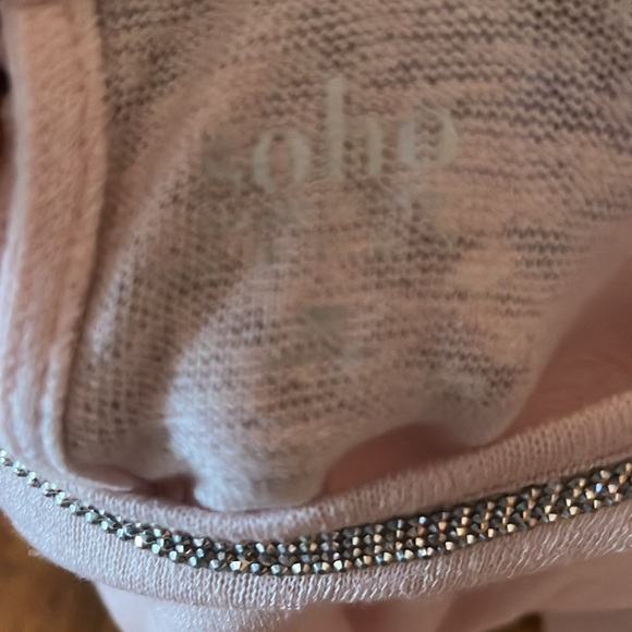Pink with silver embellishments summer sweater - Picture 3 of 4